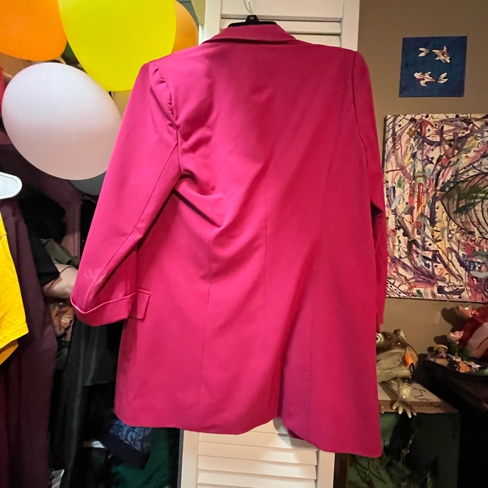 Hot Pink Women's Blazer & Pant Set - Picture 2 of 8